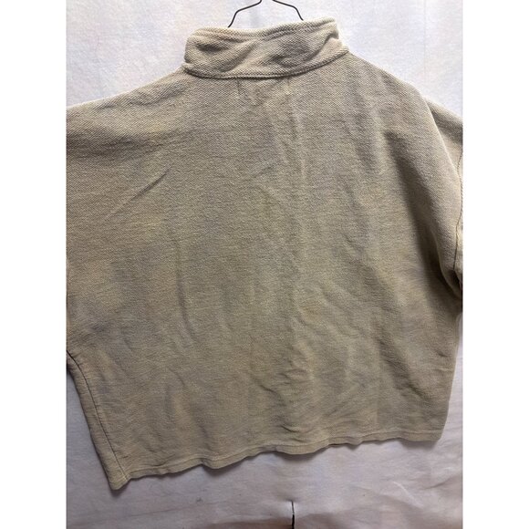 Orvis XXL Beige Pullover Quarter-Zip Sweater With Textured Fabric - Picture 12 of 13